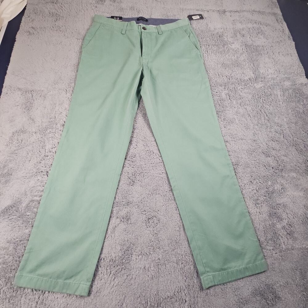 Mens 33x30 Mint Green Casual Classic Fit Stretch Chino Deck Pants NWT by Nautica